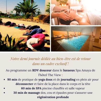 Matinée douceur Yoga doux & Spa - Tourisme Agadir Souss-Massa